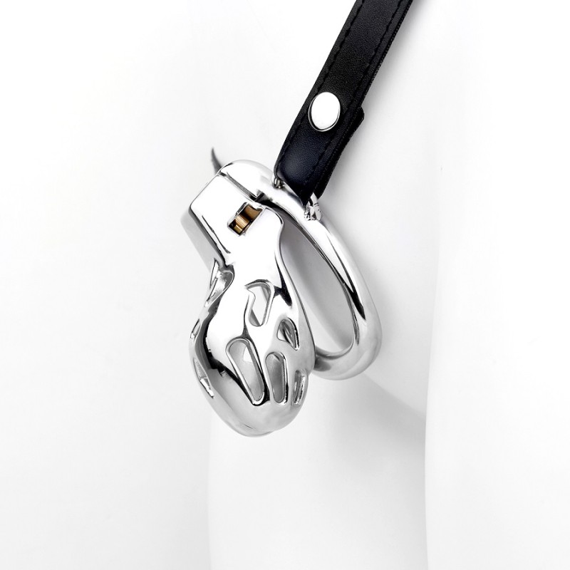 FAAK Chastity Cage 183 w Belt - Silver