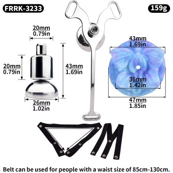 FAAK Sissy Chasity Belt w Butterfly - Ice Dragon