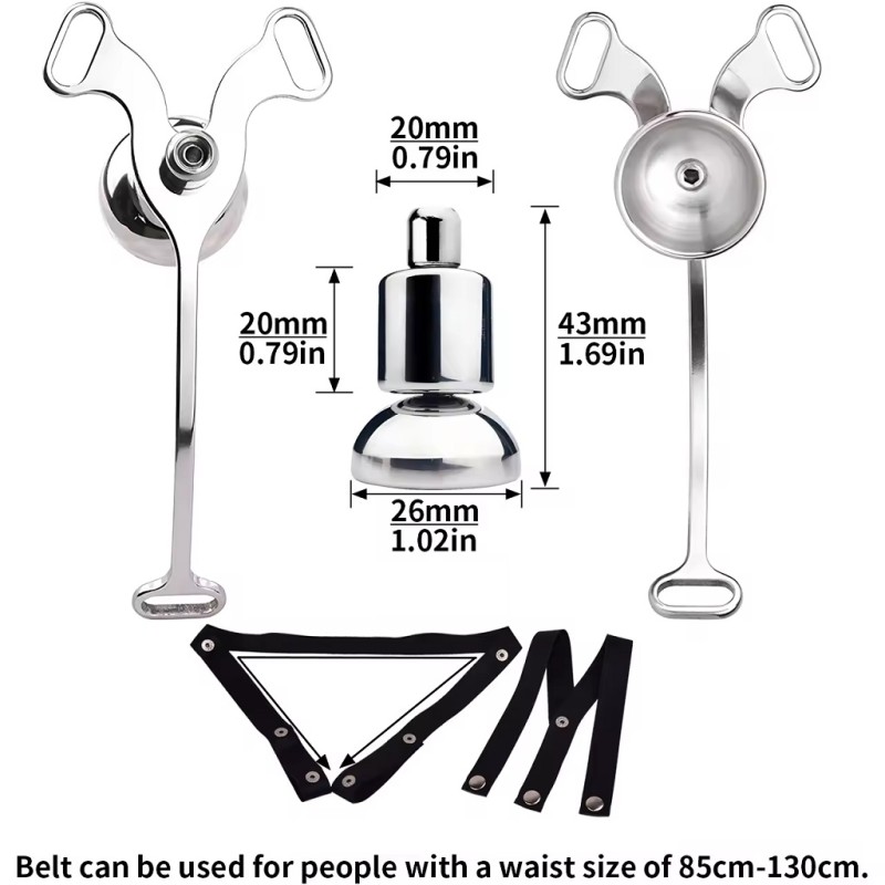 FAAK Sissy Chasity Belt w Butterfly - Ice Dragon