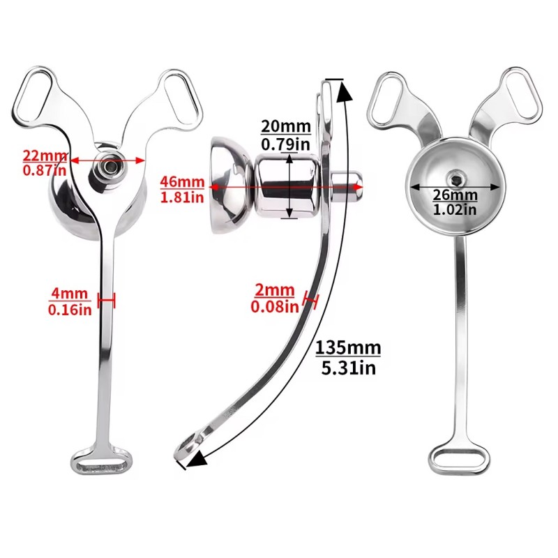 FAAK Sissy Chasity Belt w Butterfly - Ice Dragon