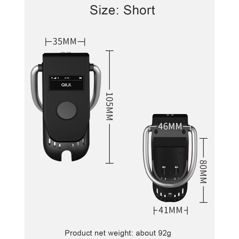 QIUI 3.0 App-Control Chastity Device S - Black