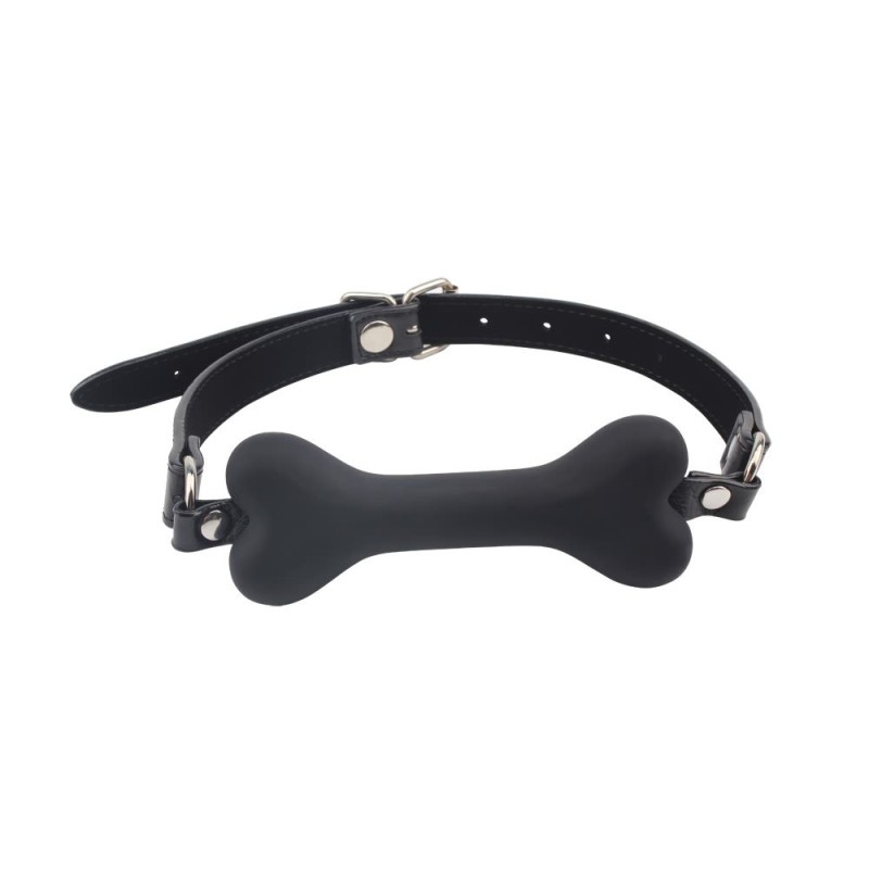 Chisa Gag Doggie Bone Bit - Black