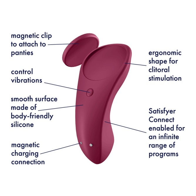 Satisfyer Sexy Secret Panty Vibe Small - Red