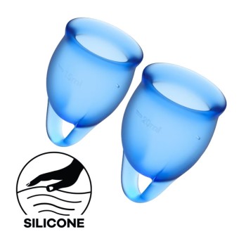 Satisfyer Feel Confident Menstrual Cup - Dark Blue