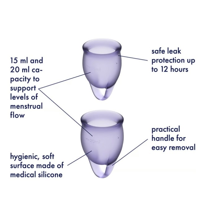 Satisfyer Feel Confident Menstrual Cup - Dark Blue