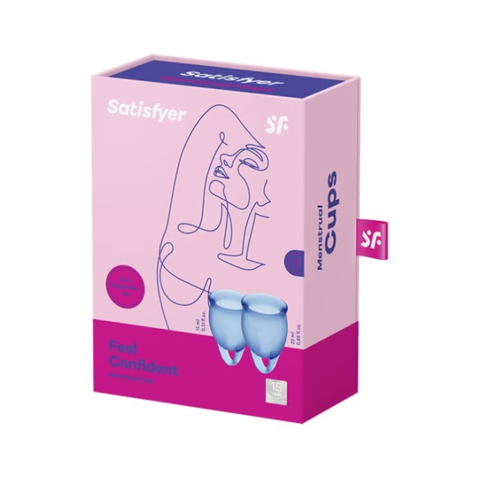 Satisfyer Feel Confident Menstrual Cup - Dark Blue