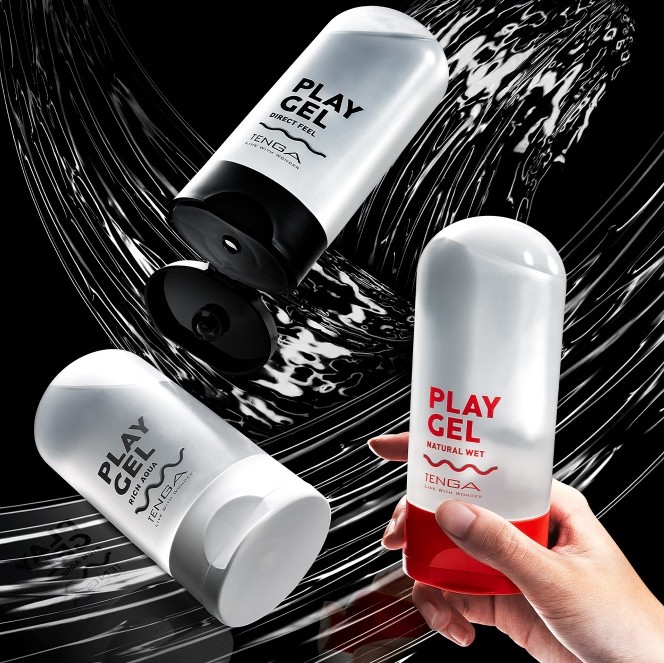 Tenga Play Gel Direct Feel Black Lube - 160ml
