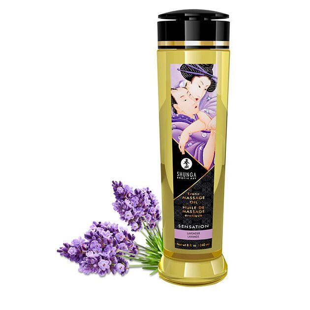 Shunga Sensation Massage Oil Laveder - 240ml