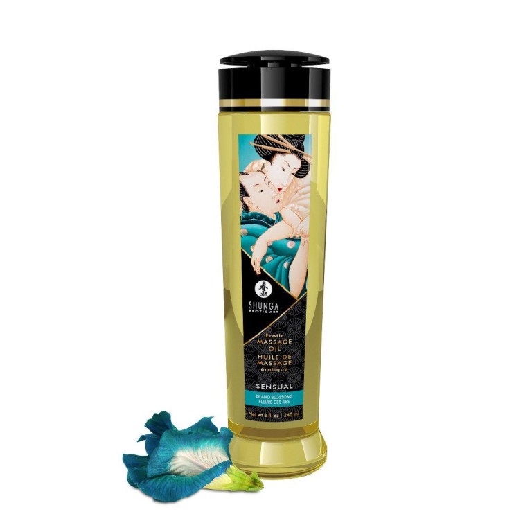 Shunga Sensual Massage Oil Island Blossoms - 240ml