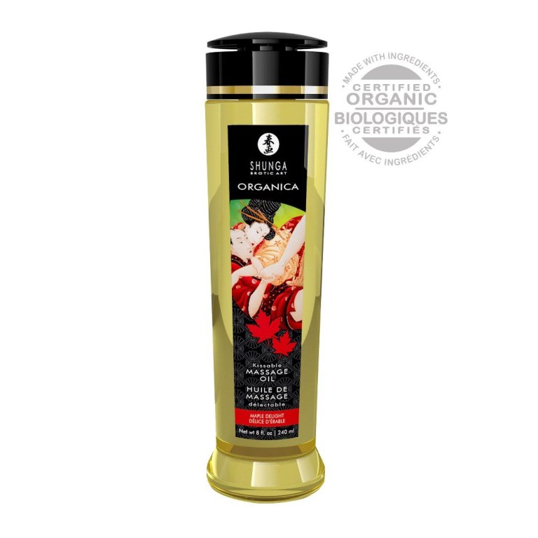 Shunga Organica Kissable Massage Oil Maple Delight - 240ml