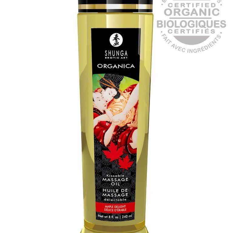 Shunga Organica Kissable Massage Oil Maple Delight - 240ml