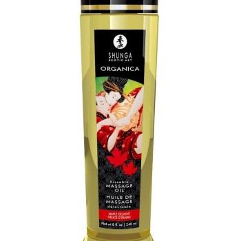 Shunga Organica Kissable Massage Oil Maple Delight - 240ml