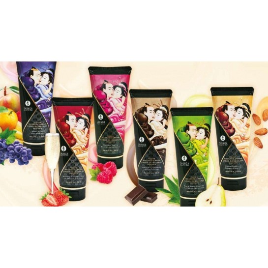 Shunga Kissable Massage Cream Sparkling Strawberry Wine - 200ml