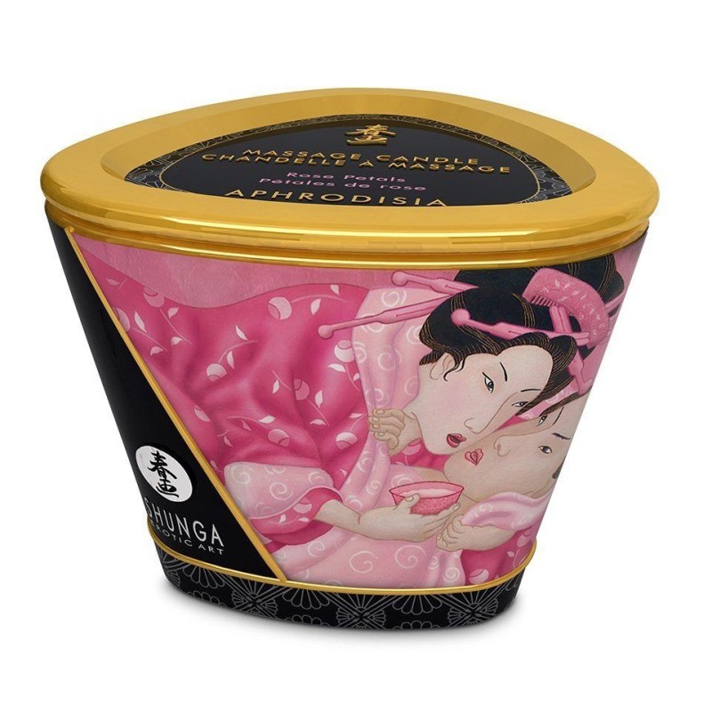 Shunga Aphrodisia Massage Candle Rose Petals - 170ml