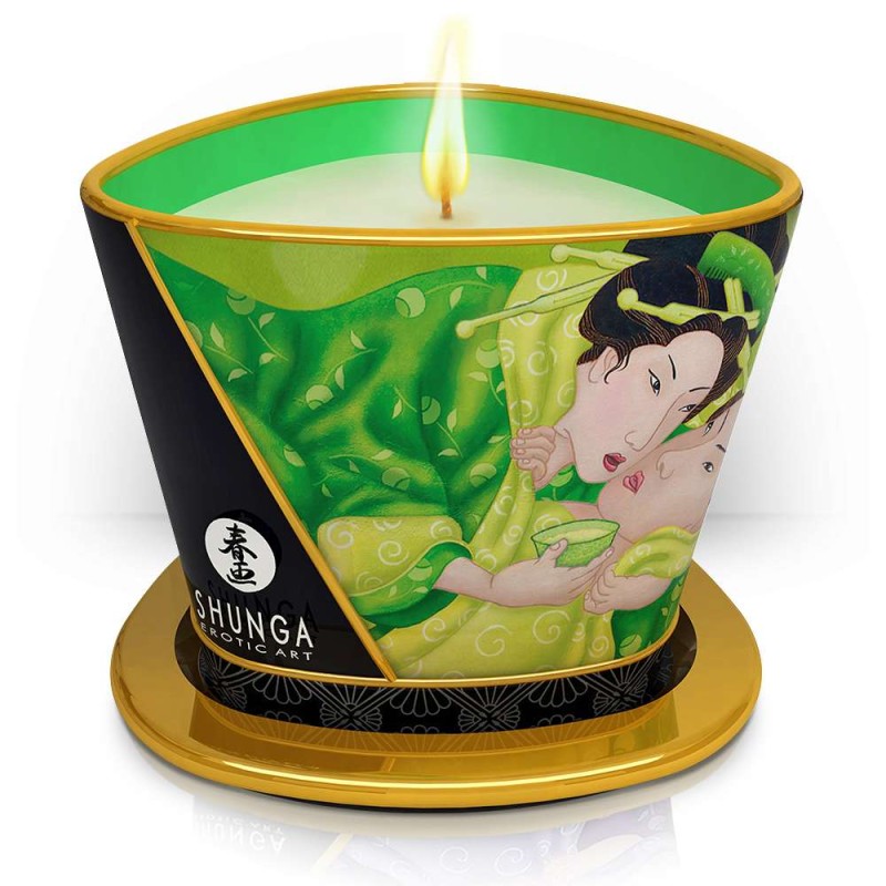 Shunga Zenitude Massage Candle Exotic Green Tea - 30ml