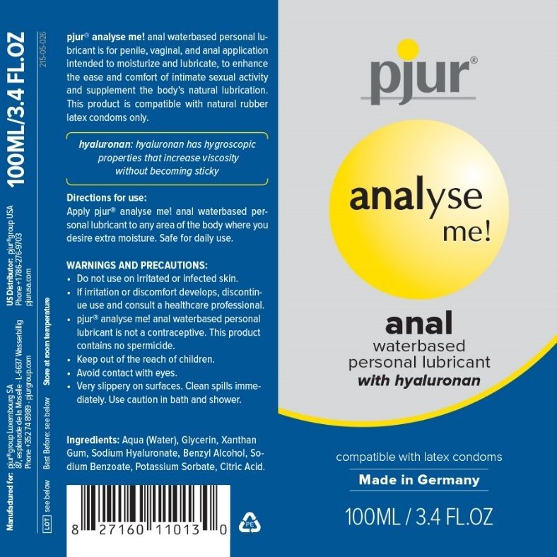 Pjur Analyse me! Comfort Water Anal Glide - 100ml
