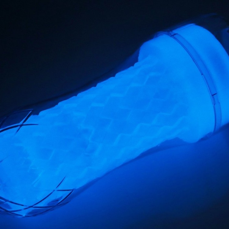 Lovetoy Lumino Play Ribbed Masturbator - Clear