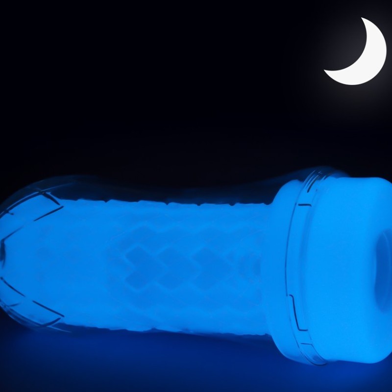 Lovetoy Lumino Play Ribbed Masturbator - Clear