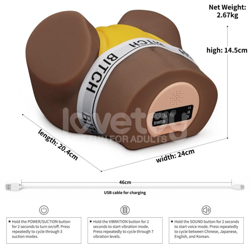 Lovetoy Streetgirl #15 Sensation Pulse Masturbator 2.7kg - Black