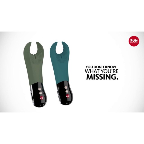 Fun Factory Manta Vibrating Stroker - Sea Blue/Black