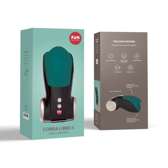 Fun Factory Cobra Libre II Penis Massager - Deep Sea Blue