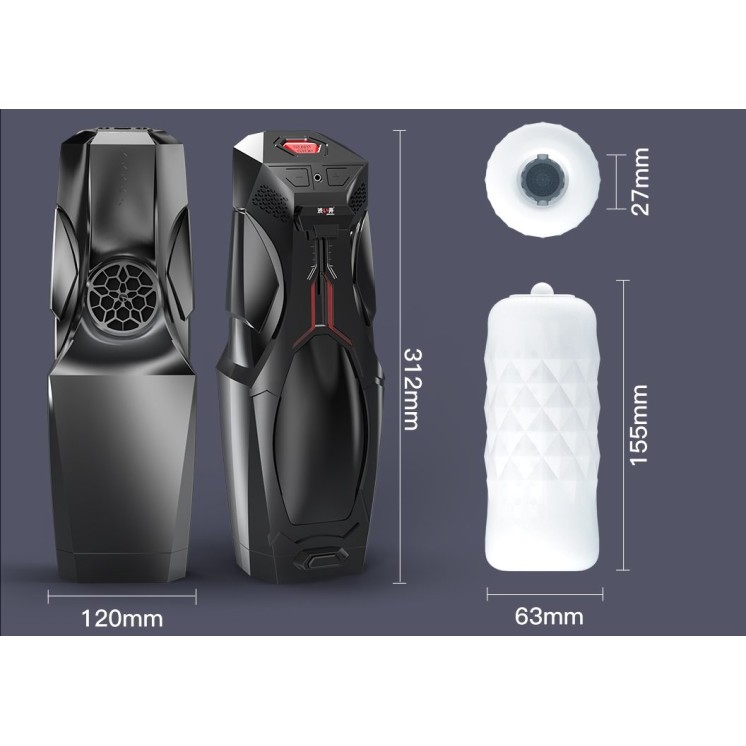 Drywell Lamborghini Auto Masturbator - Black