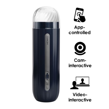 SVAKOM Hannes Neo Interactive Throbbing Masturbator - Dark Blue