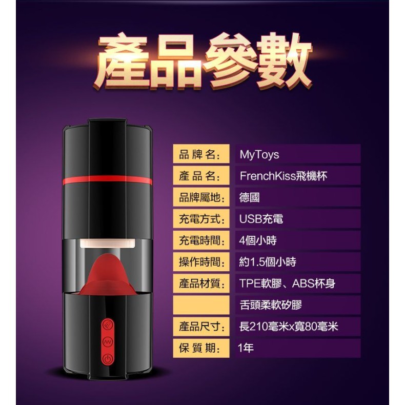 MyToys FrenchKiss Masturbator w/Tongue - Black