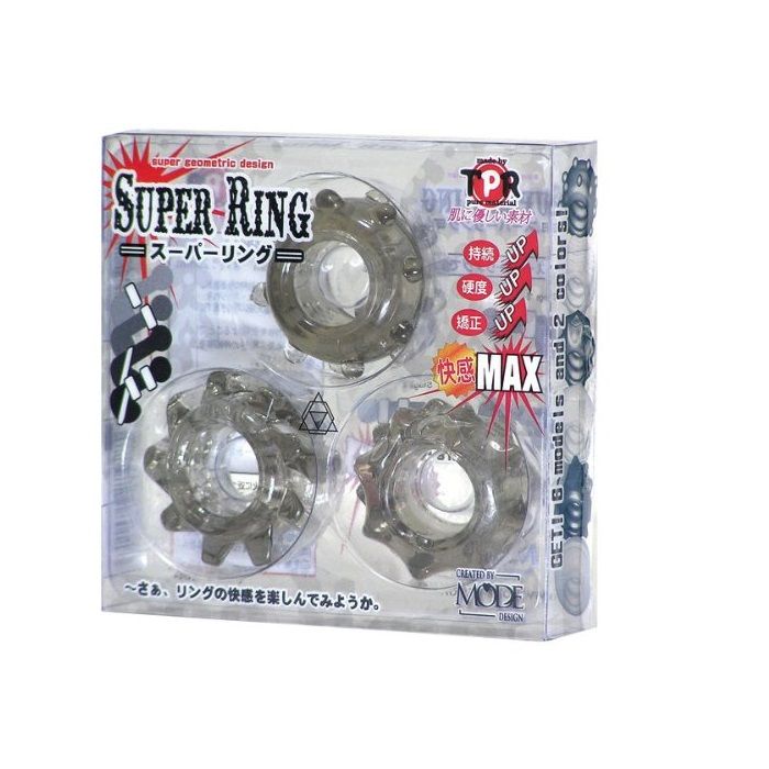 Mode Design Super Cock Ring Starshape - Smoke