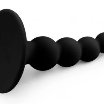 Lovetoy Lure Me Beaded Anal Plug - Black