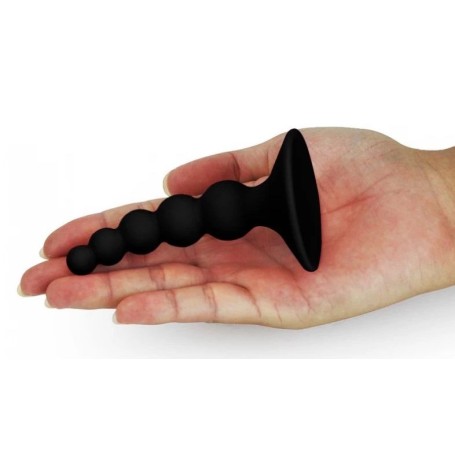 Lovetoy Lure Me Beaded Anal Plug - Black