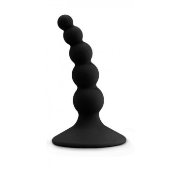 Lovetoy Lure Me Beaded Anal Plug - Black