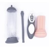 Canwin Dildo Shape Pump Masturbator w Flesh Sleeve