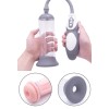 Canwin Dildo Shape Pump Masturbator w Flesh Sleeve