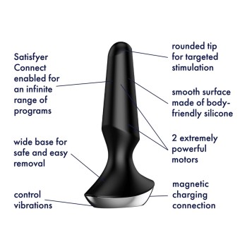 Satisfyer Plug-ilicious 2 Vibrator - Black