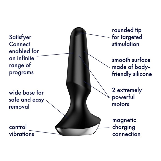 Satisfyer Plug-ilicious 2 Vibrator - Black