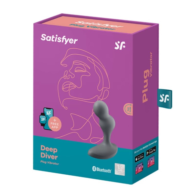 Satisfyer Deep Diver Vibro Plug - Dark Grey