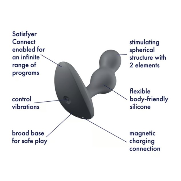 Satisfyer Deep Diver Vibro Plug - Dark Grey