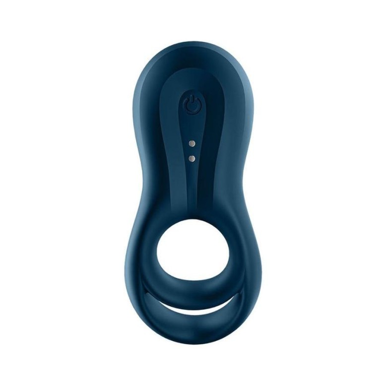 Satisfyer Epic Duo Ring Vibrator - Navy Blue