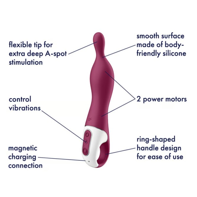 Satisfyer A-Mazing 1 A-Spot Vibrator - Berry
