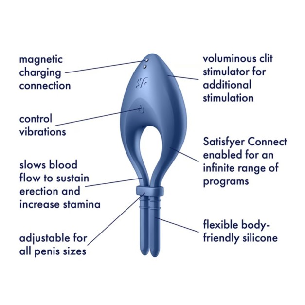 Satisfyer Bullseye Ring - Blue