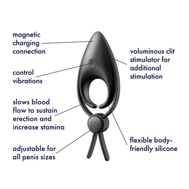 Satisfyer Sniper Vibro Ring - Black