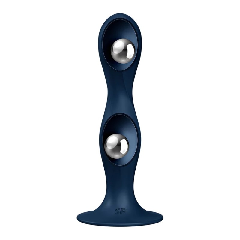 Satisfyer Double Ball-R Dildo - Dark Blue