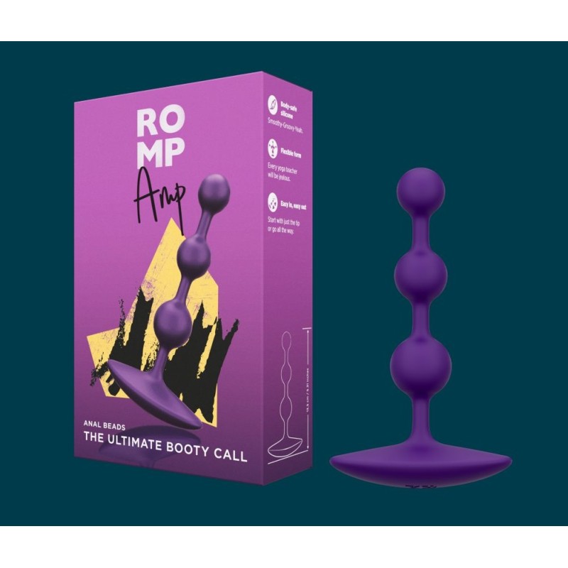 Romp Amp Anal Beads - Purple