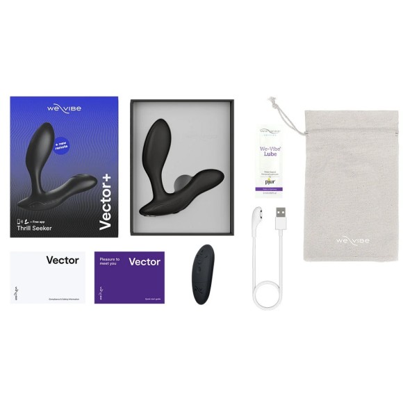 We-Vibe Vector Plus Vibrating Prostate Massager - Black
