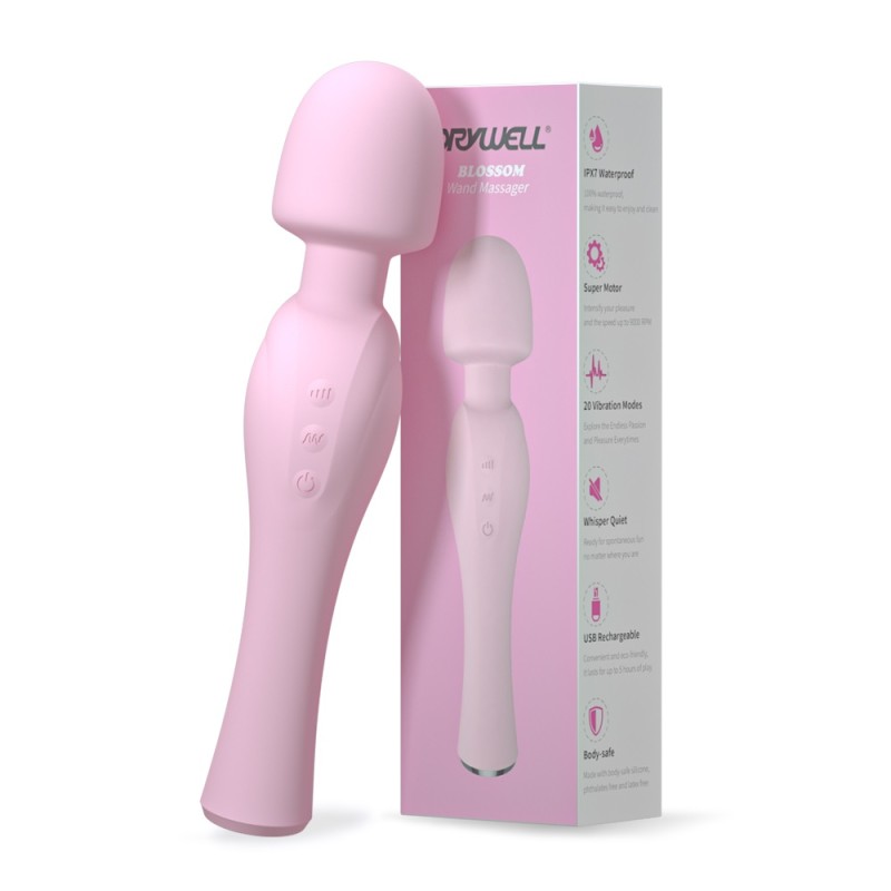 Drywell Blossom Wand Massager - Yellow
