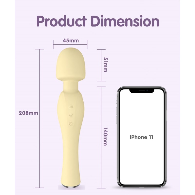 Drywell Blossom Wand Massager - Yellow