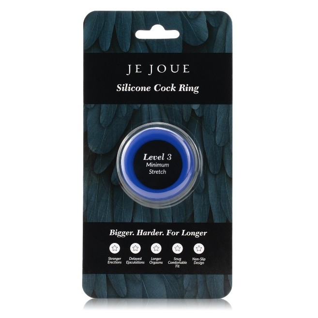 Je Joue Silicone Cock Ring - Maximum Stretch - Black