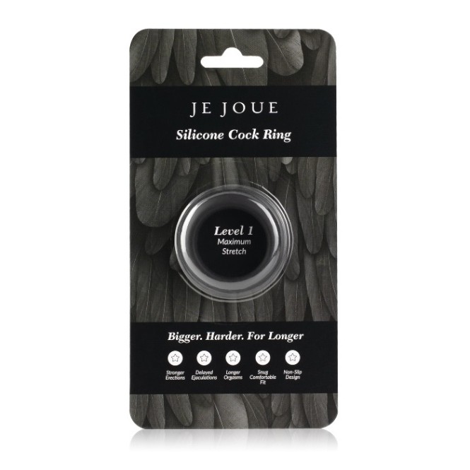Je Joue Silicone Cock Ring - Maximum Stretch - Black