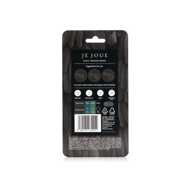 Je Joue Silicone Cock Ring - Maximum Stretch - Black